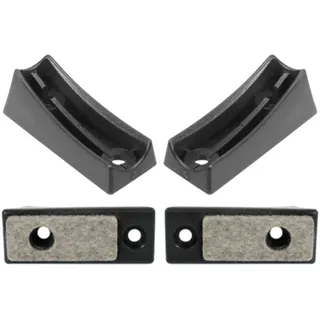 cyclingcolors 4X Filzgleiter Schalengleiter Stuhlbeinkappen für Freischwinger Fußstopfen Möbelfüße Möbelgleiter Rundrohre Stuhl Rund Kunststoff, 25mm