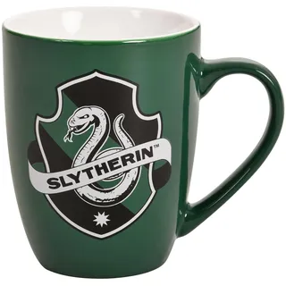Elbenwald Harry Potter Tasse Slytherin Logo - Fassungsvermögen 300 ml, Höhe 10 cm - Keramik Grün