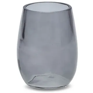 Zeller 18938 Zahnputzbecher Modern Black, Glas, schwarz, ca. Ø 8,5 x 11 cm
