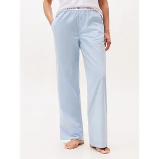 Tommy Hilfiger Underwear Loungehose »POPLIN PANTS« mit Streifenmuster, Logobund, blau