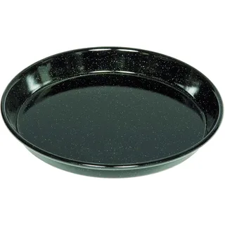 Riess, 0648-022, Pizzablech, Back- und Servierform Ø 28cm, SCHWARZEMAILLE, Vol. (rec.): 1,2 Liter, Made in Österreich, LBH: 28,1x28,1x3,4cm, 0,676kg, Backform, Servierform, Kuchenform, Ofenfest
