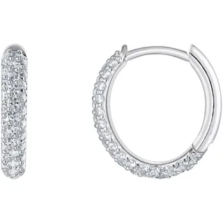 Thomas Sabo Creolen »Schmuck Silber 925 Ohrringe« mit Zirkonia (synth.) silberfarben