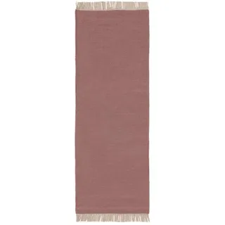 benuta Wollteppich Liv, rechteckig, Höhe: 5 mm, Kunstfaser, Berber, Ethno-Style, Wohnzimmer rosa 70 cm x 200 cm x 5 mm