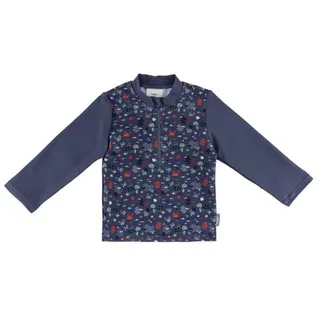 Sterntaler Badeshirt Unterwasser – Langarm UV-Shirt für Jungen mit Meeresmotiv – UV-Schutz 50+ Schwimmshirt mit Frontreißverschluss - Kinder Bademode – Farbe blau, Größe 80