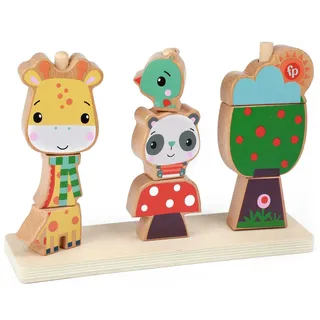 Fisher-Price - Holz-Stapelturm (9-teilig) Kinderspielzeug Kleinkinder Holz