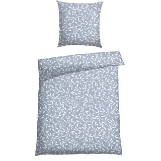 SCHIESSER Liliebeth Floral Hellblau 135 x 200 cm + 80 x 80 cm