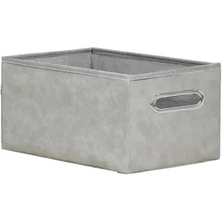 Ambia Home Regalkorb , Beige , Textil , 8 l , rechteckig , 23x18x34 cm , Griffe, Innenfutter , Ordnen & Aufbewahren, Dekoboxen & Aufbewahrungsboxen, Regalboxen & Stehsammler