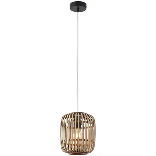 Lindby Pendelleuchte Canyana (Landhaus, Vintage Rustikal) aus Holz (1 flammig E27) - Hängeleuchte Esstischlampe Hängelampe Wohnzimmerleuchte