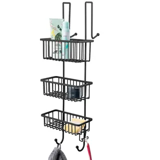 bremermann Duschregal, schwarz, Metall, 25x75x12 cm Badezimmer, Baden | Gr.: onesize