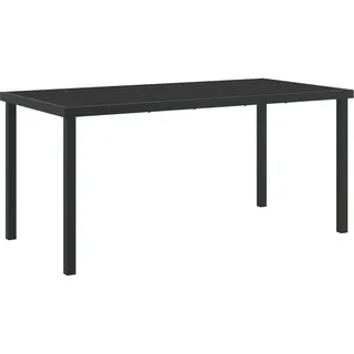 vidaXL Gartentisch 160 x 80 x 73 cm Schwarz