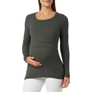 MAMALICIOUS Damen Mltrille June Ls Jrs Top 2f A., Grün, S