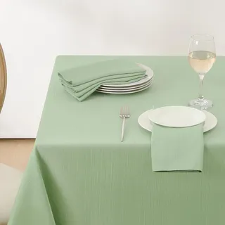 Softalker Tischdecke Outdoor abwaschbar 100x140 grün Frühling Leinenstruktur Tischdecken Tischtuch Rechteckig Tablecloth für Outdoor Gartentisch Terrasse Couchtisch Garten Balkon Ostern Sommer
