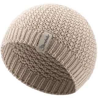 Sterntaler GOTS Strickmütze Waffel - Erstlingsmütze aus Baumwolle (Bio)- Unisex Babymütze mit Waffelstruktur - beige, Größe 39