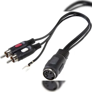 SpeaKa Professional Cinch/DIN-Anschluss Audio Y-Adapter 1x DIN-Buchse 5pol - 2x Cinch-Stecker 0,5m (SP-7869832)