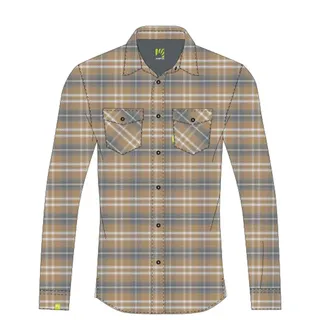 Karpos Langarmhemd kariert Bronze / Woodland Gray XXL