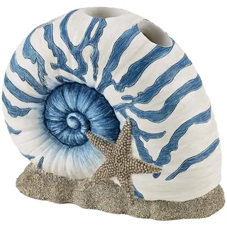 Avanti Linens Blue Lagoon Collection Zahnbürstenhalter, Mehrfarbig | Zahnbürstenhalter, hält Zahnbürsten und Zahnpasta, Arbeitsplatten-Organizer, Badezimmer-Aufbewahrung, leicht zu reinigen