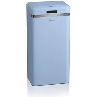 Swan Products Retro quadratischer Mülleimer mit Sensor blau