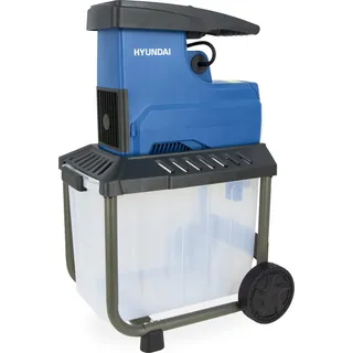HYUNDAI Elektro-Gartenhäcksler GH28045E (2.800W, 45 mm Aststärke, 60L Box, Leiser Walzenhäcksler)