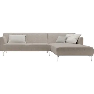 Creation BY ROLF BENZ Ecksofa "CR.446 Designsofa mit erstklassigem Sitzkomfort zum Wohlfühlen" in minimalistischer, schwereloser Optik, Breite 296 cm, graubeige, natur coco