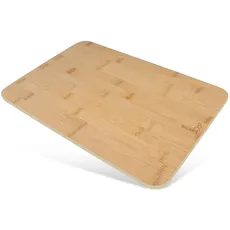Fackelmann Balance Schneidebrett Holz Bambus – Großes Holzbrett für die Küche für Fleisch, Fisch und Gemüse – Modernes Schneidbrett mit farbigem Rand – 40 x 26 x 0,5 cm
