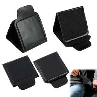 4 PCS Sicherheitsgurt Clips – Universal Autogurt Versteller aus PU-Leder, Sicherheitsgurt Einsteller für Komfort (Schulter/Nacken), für Autos/SUVs/LKW