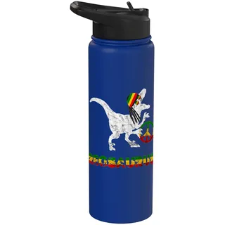 Reggae Dinosaurier Hippie Dino Rasta Reggae Rastafari T-Rex Stainless Steel Insulated Water Bottle