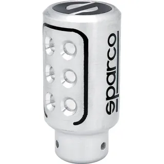 Sparco Manueller Schaltknauf Racing Aluminium Universal, Silber/Grau