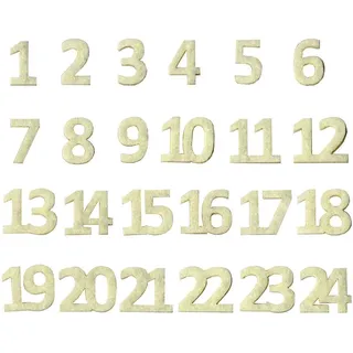 Artemio Zahlen von Adventskalender, Wollfilz, Mehrfarbig, 11 x 0,5 x 13 cm