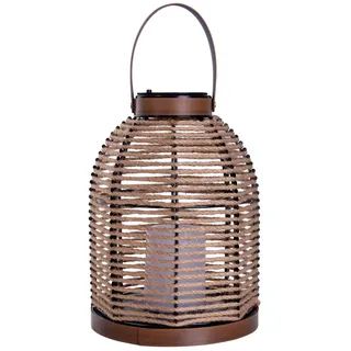 NÄVE LED-Solarleuchte Korbinian Natur Ø 21 cm x 29 cm