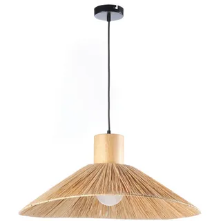 Hängeleuchte , Beige , Holz , Bambus, Rattan , rund , 60x120x60 cm , Eec , ohne Chemie , Lampen & Leuchten, Leuchtenserien