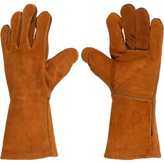 Wellhome Grillhandschuhe XL Leder Braun