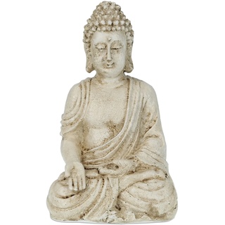 Relaxdays Buddha Figur sitzend, 17,5 cm