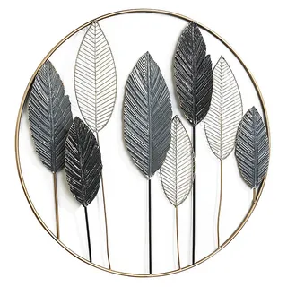 Locker Wanddekoobjekt »Wandbild FOGLIA«, grau,