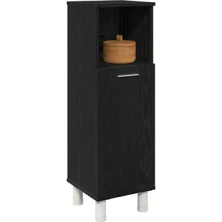 vidaXL Badezimmerschrank Schwarz Eichen-Optik 30 x 30 x 95 cm - Schwarz