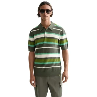 Scotch & Soda Striped Regular Fit Kurzarm-poloshirt - Green - S