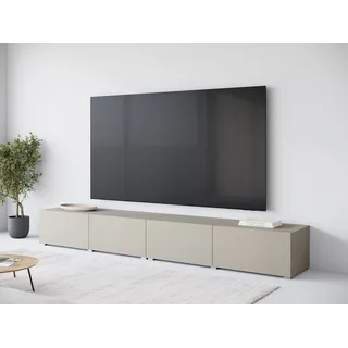 OTTO home Denver Lowboard 300 cm Beige Kunststoff/Metall/Holzwerkstoff