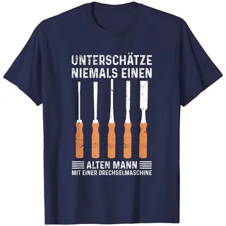 Drechseln Drechsler Drechselbank Handwerker Spruch T-Shirt, Herren, Marineblau, L