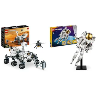 LEGO Technic NASA Mars-Rover Perserverance Weltraum Spielzeug Set mit AR-App & Creator 3in1 Astronaut im Weltraum Spielzeug, Modellbausatz