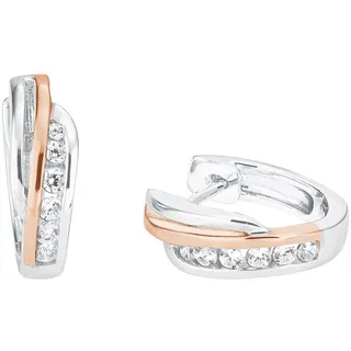 Amor Creolen 2026218 rosegold 925 Silber mit Zirkonia