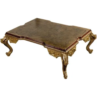 Barock Couchtisch Holz Tische Möbel Einrichtung Wohnzimmer Klassisch - Braun