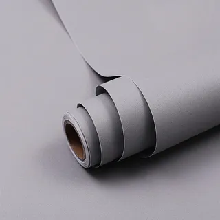 Hode Klebefolie Möbel Möbelfolie Selbstklebend Folie für Fensterbank Wände | 90x600cm Selbstklebende Folie für Möbel Küche Schrank Wände Schutz Küchenfolie Schutzfolie Dekorfolie Tapete Matt Hellgrau