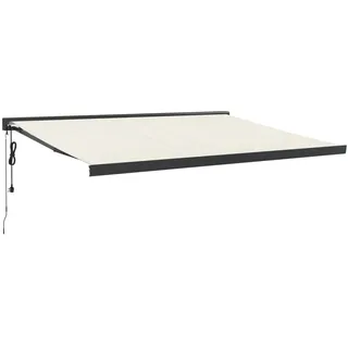 vidaXL Markise Einziehbar Creme 4x3 m Stoff und Aluminium - Creme