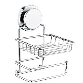 Metalife Toilettenpapierhalter ohne Bohren mit Ablage