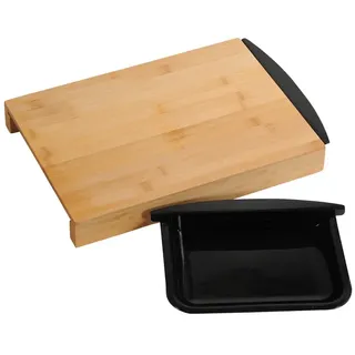 KESPER Schneidebrett mit Auffangschalen, Braun