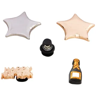 Crocs Unisex New Years Eve Balloons 5 Pack Schuhanhänger, Silvester-Luftballons