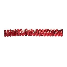 Elastik-Paillettenband, rot, Breite: 20 mm, Länge: 3 m