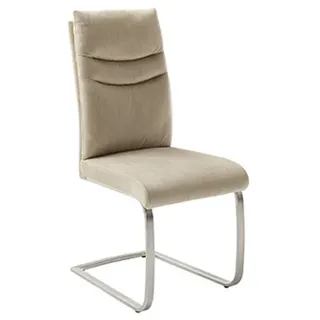 MCA Furniture Gibara Schwingstuhl Polyester creme 2er Set