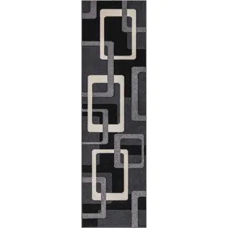 Läufer OTTO HOME "Maxim" Gr. 11, schwarz, B:67cm H:12mm L:230cm, Kunstfaser, Teppiche, Läufer, Hoch-Tief-Effekt, Kurzflor, 3D-Design