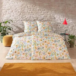 Estella Mako-Satin Bettwäsche Isla multicolor 135x200 cm + 80x80 cm - Bunt