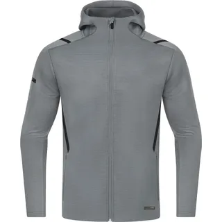 Jako Herren Freizeitjacke Challenge mit Kapuze Steingrau-Meliert/Schwarz, 4XL